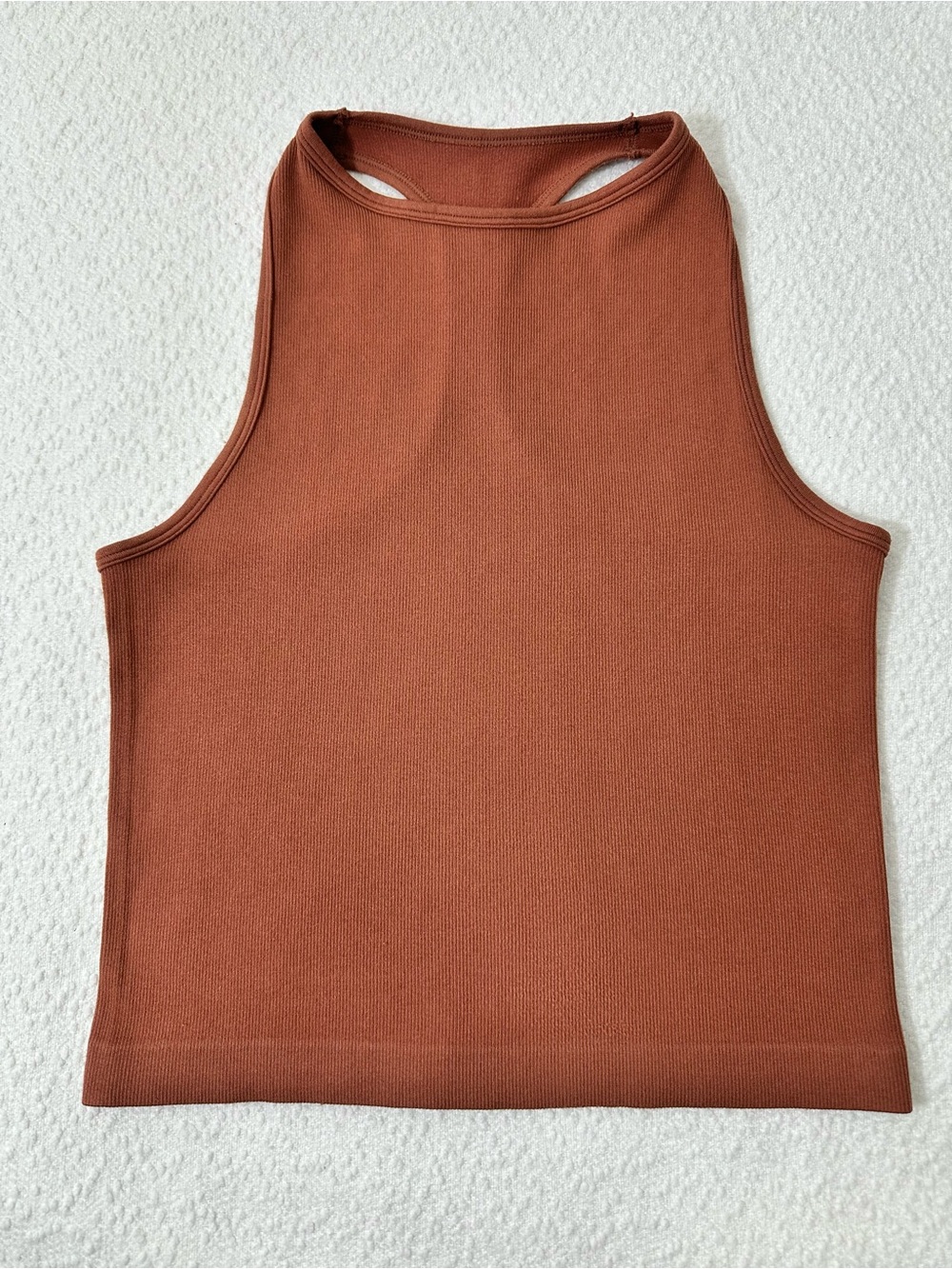 Intimately free people ribbed cropped racerback tank baselayer terracotta xs / s